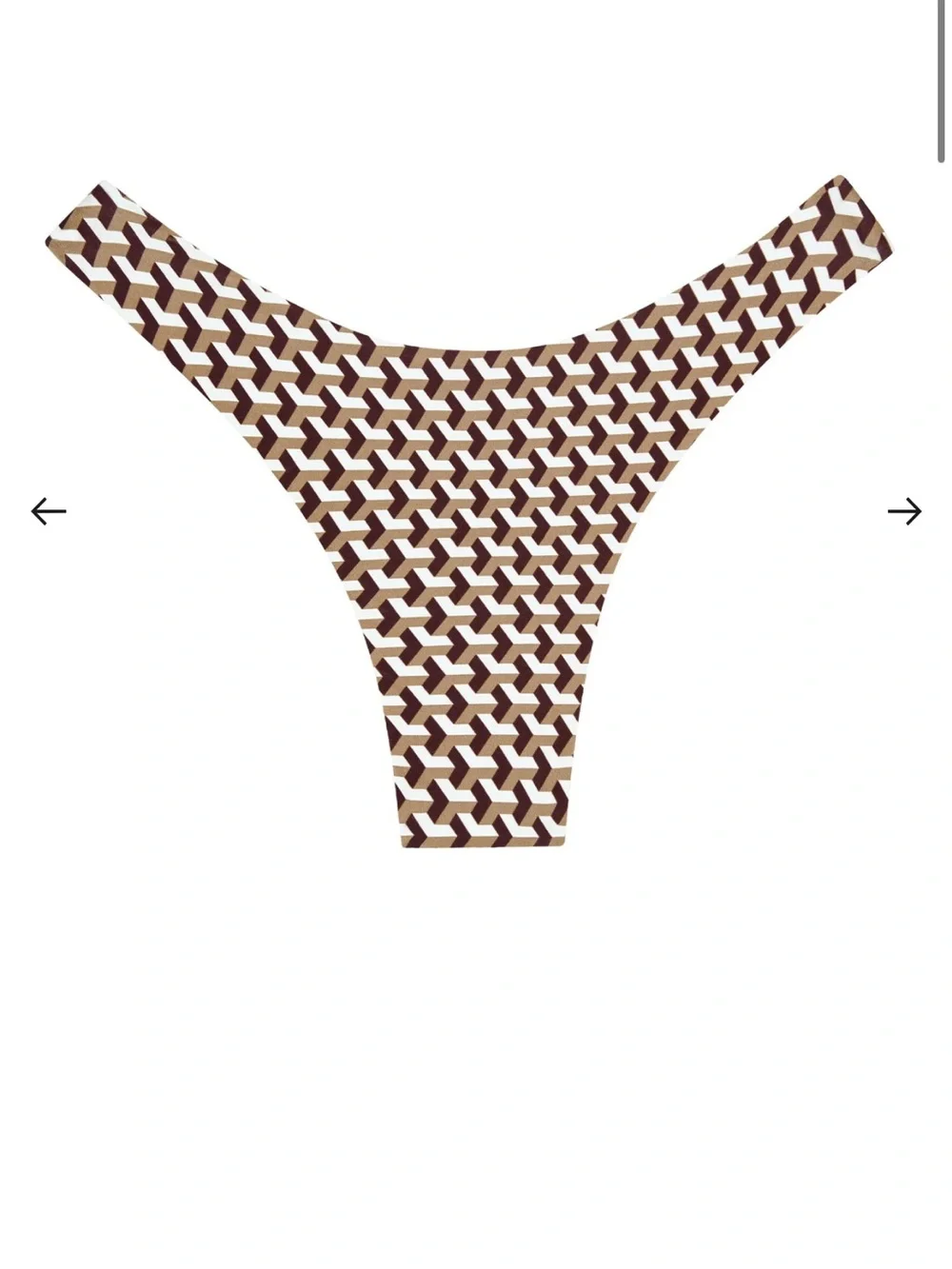 Monday Swimwear Brown Geometric Bikini Bottom